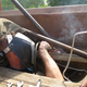 Roll cage installation, ‘49 Dodge Pickup style.